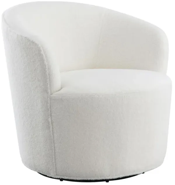 Joyce Upholstered Swivel Barrel Chair