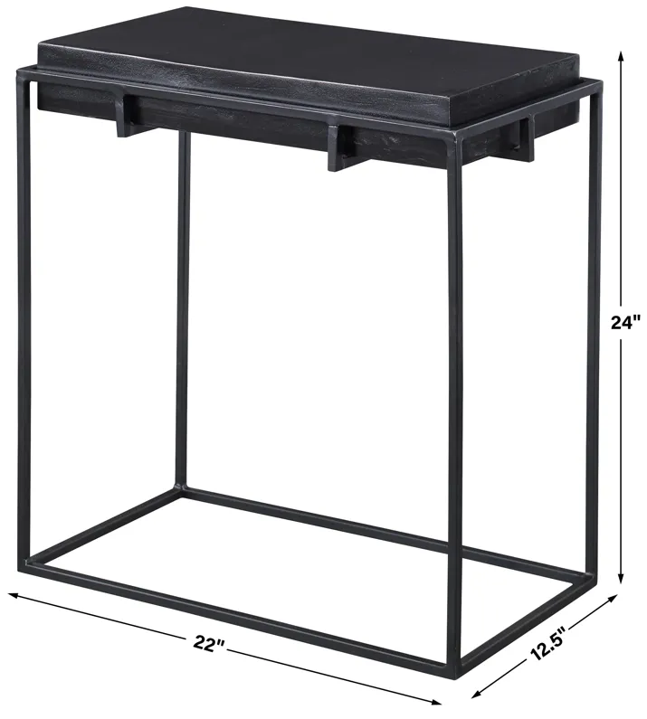 Telone Modern Black Side Table