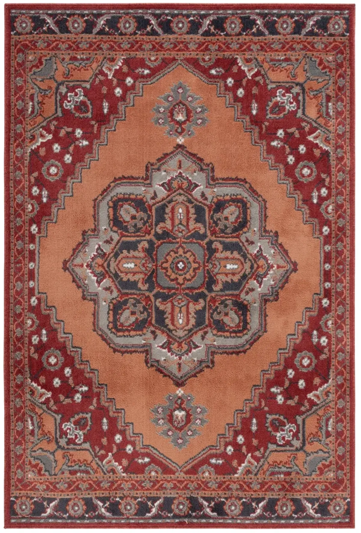 PYRAMID 215 RUST  4'-5' x 6'-5' Small Rectangle Rug