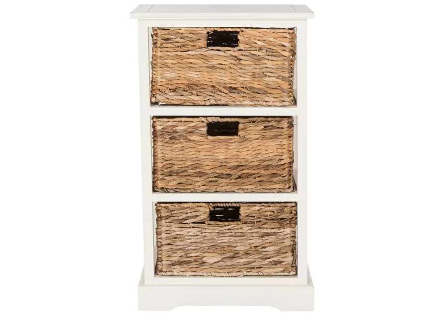 HALLE 3 WICKER BASKET STORAGE SIDE TABLE