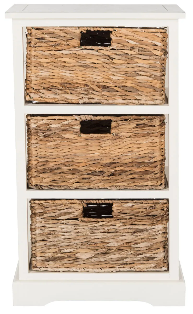 HALLE 3 WICKER BASKET STORAGE SIDE TABLE