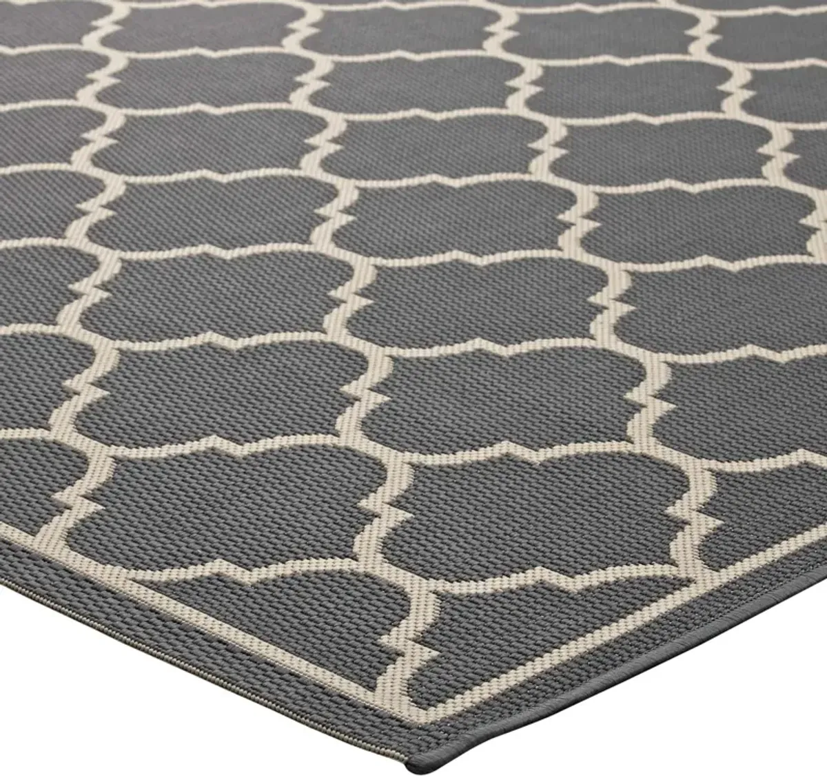 Avena Moroccan Quatrefoil Trellis 9x12 Indoor and Outdoor Area Rug