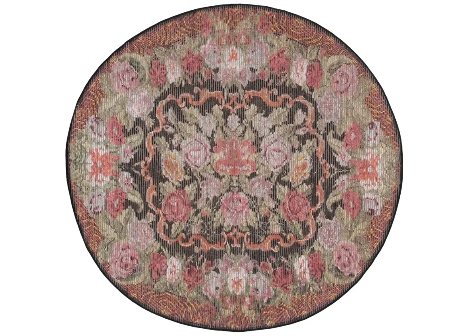 BESARABIAN 220 Black 6'-7' X 6'-7' Round Round Rug