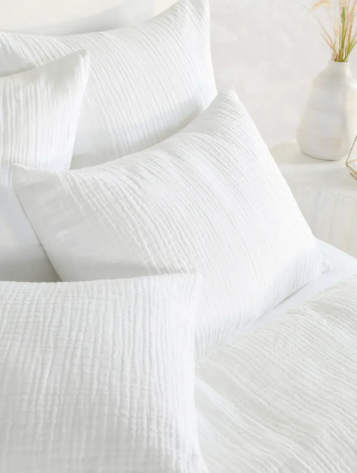 Camille White Linen Sham