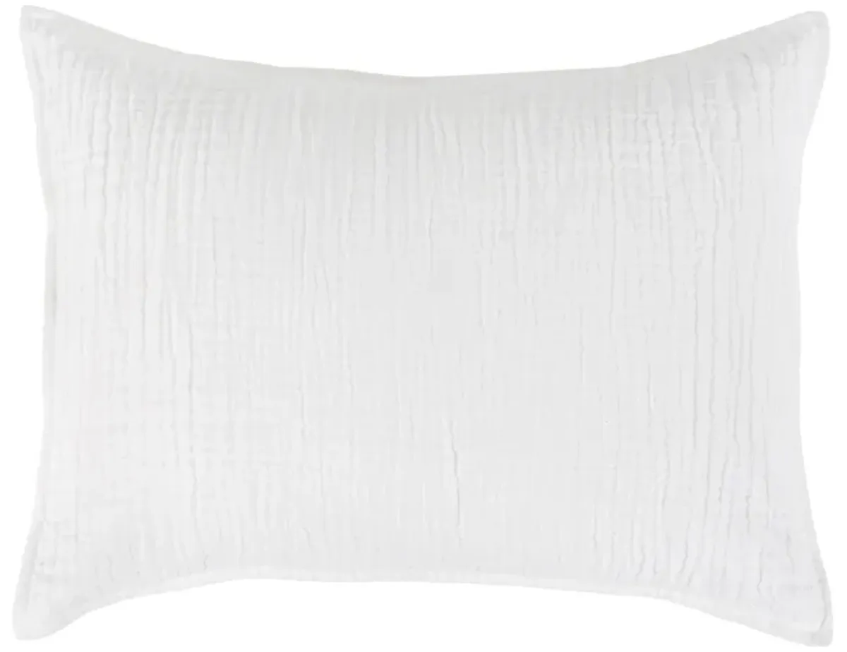 Camille White Linen Sham