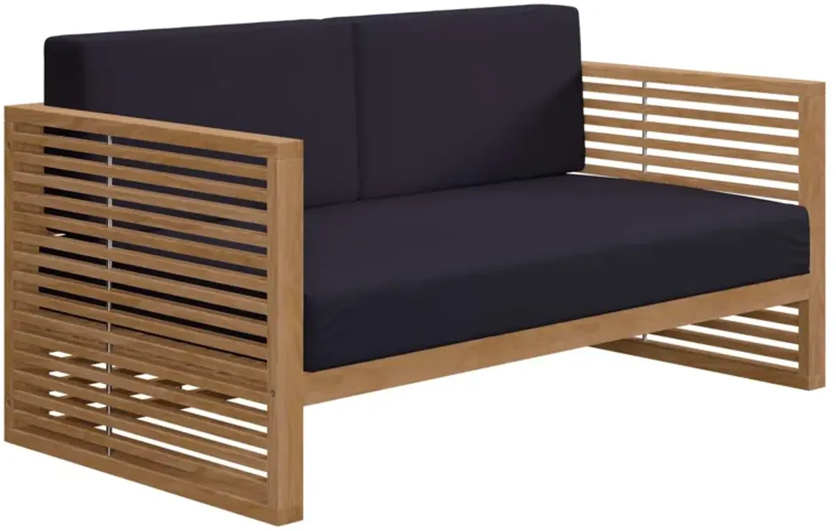 Carlsbad Teak Wood Outdoor Patio Loveseat