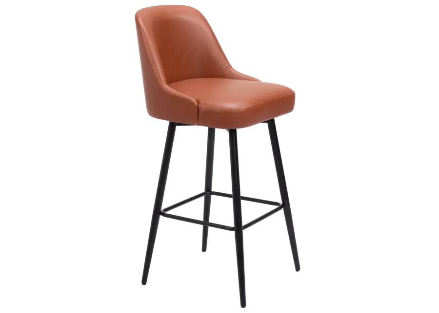 Keppel Swivel Barstool Brown