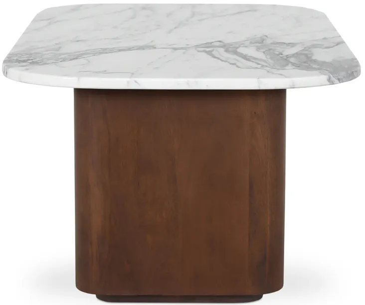 Dash Accent Table White Calacatta Marble