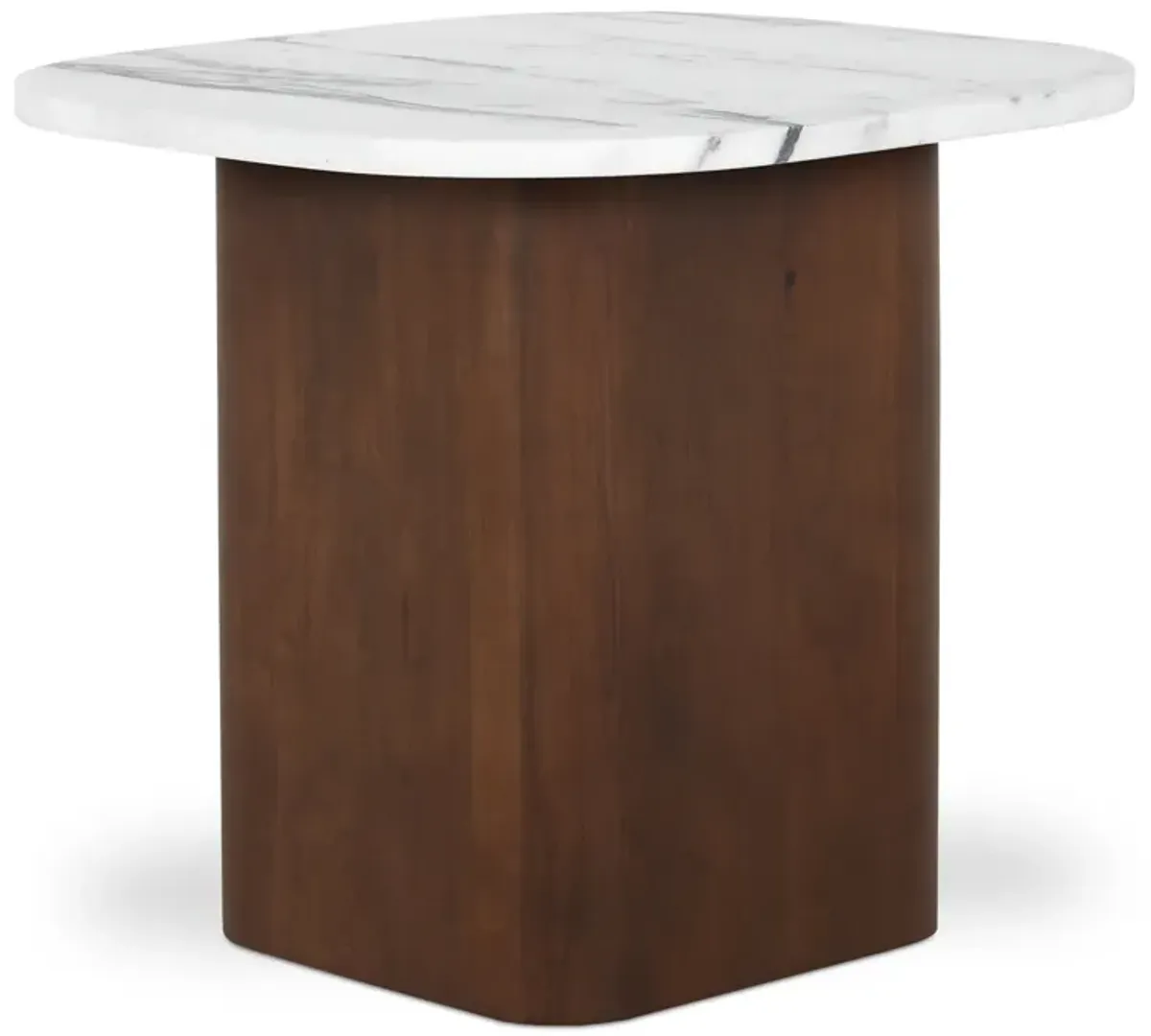 Dash Accent Table White Calacatta Marble