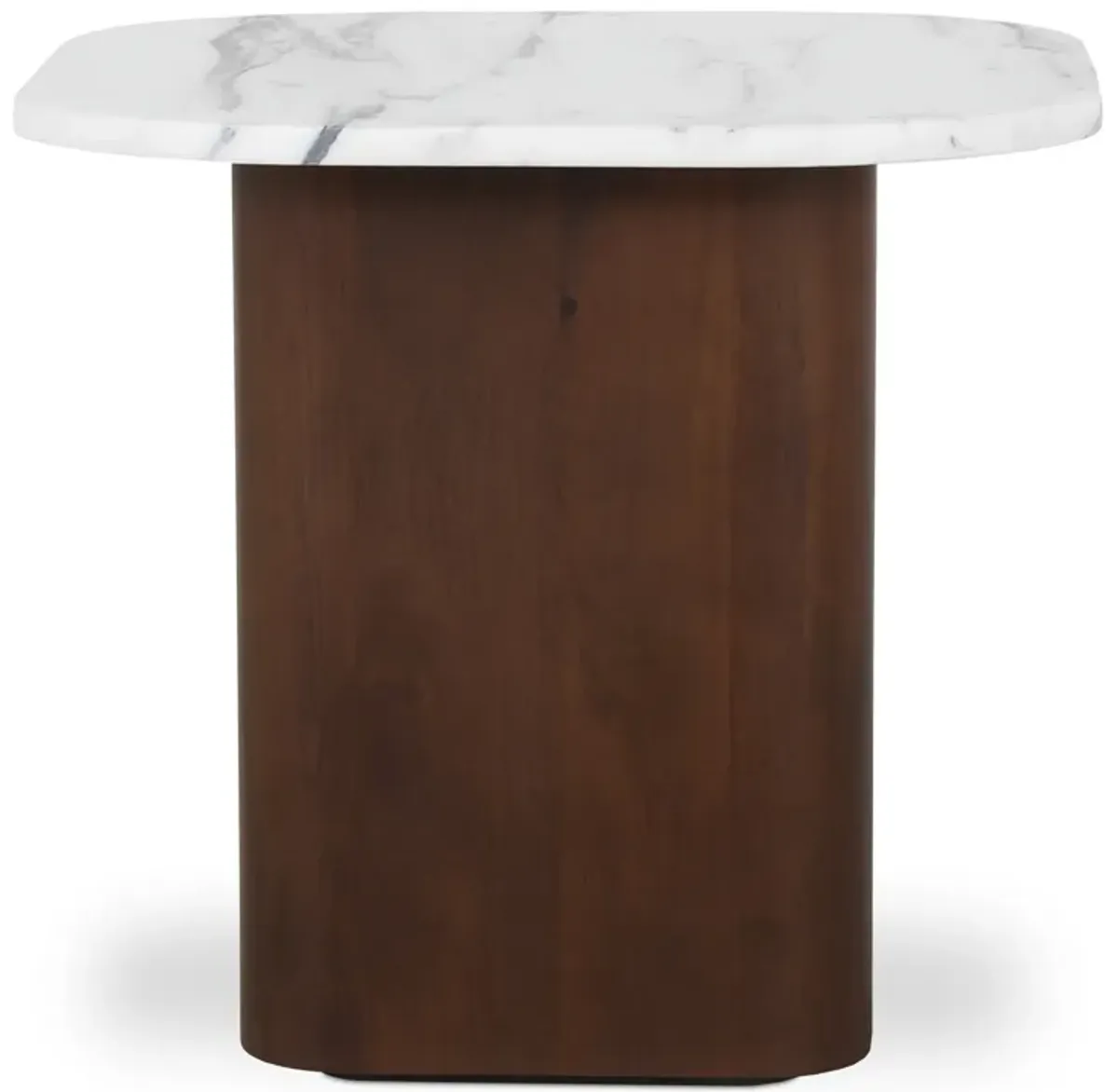 Dash Accent Table White Calacatta Marble