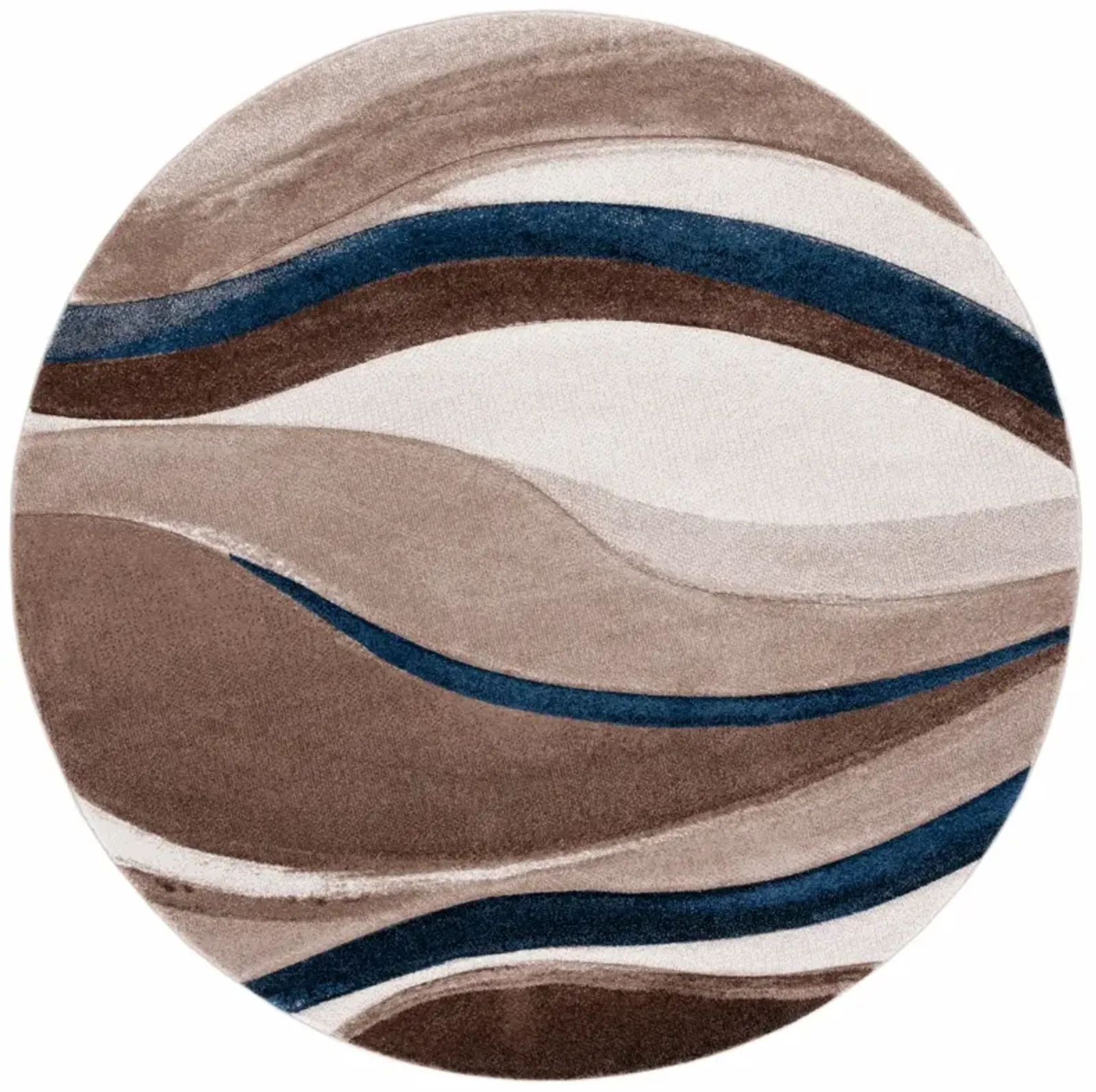 HOLLYWOOD 766 BEIGE  3' x 3' Round Round Rug