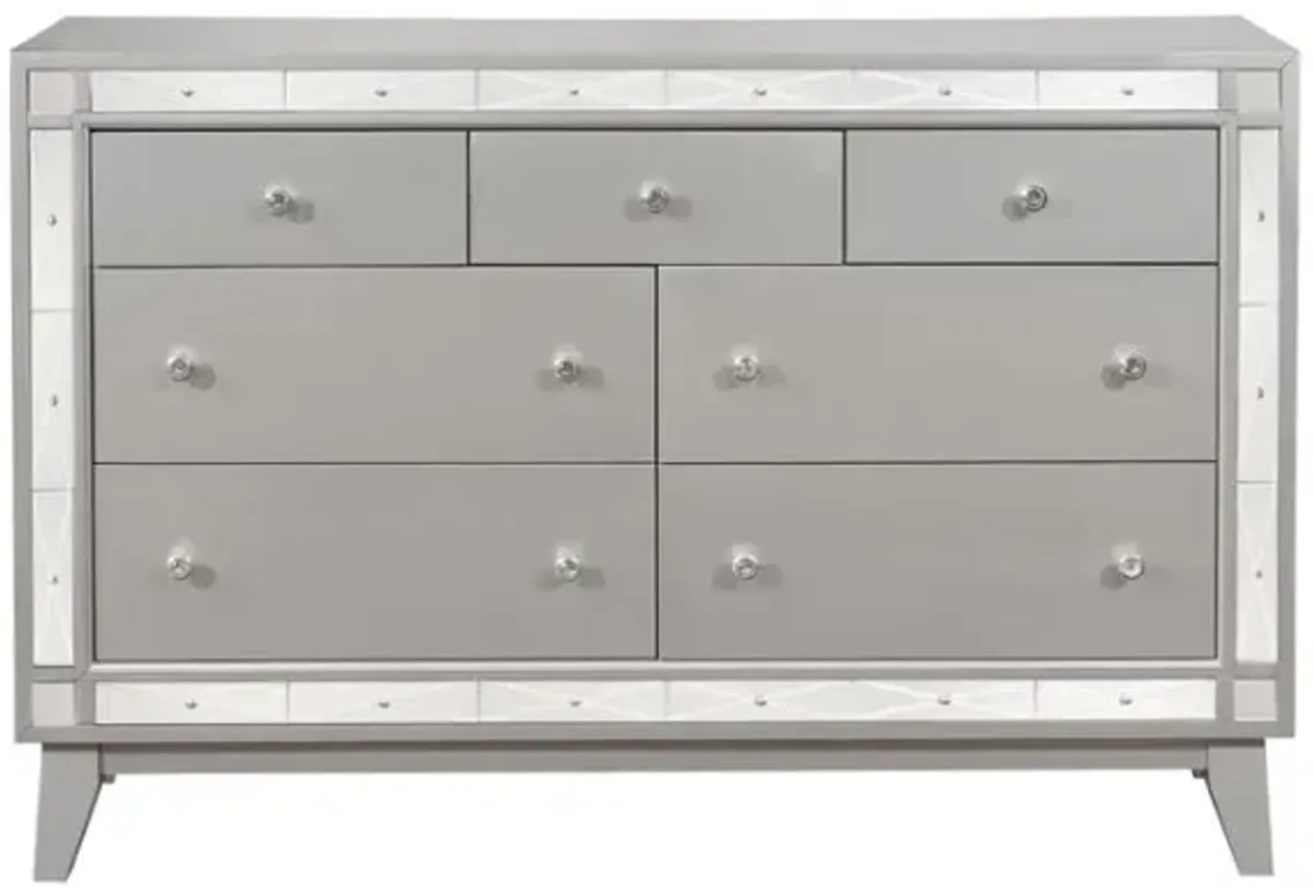 Leighton 7-drawer Dresser Metallic Mercury