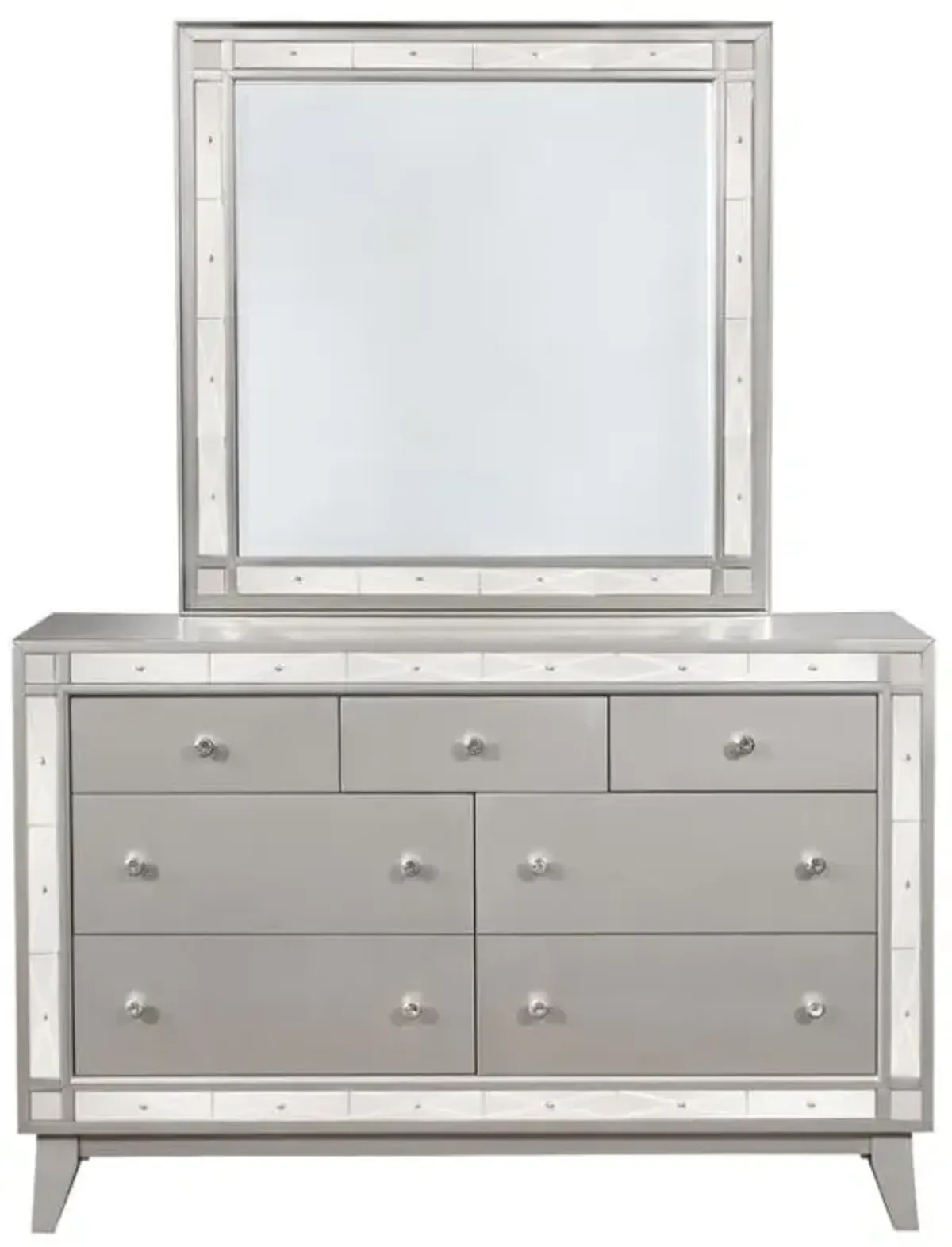 Leighton 7-drawer Dresser Metallic Mercury