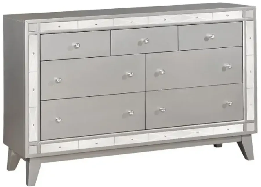 Leighton 7-drawer Dresser Metallic Mercury