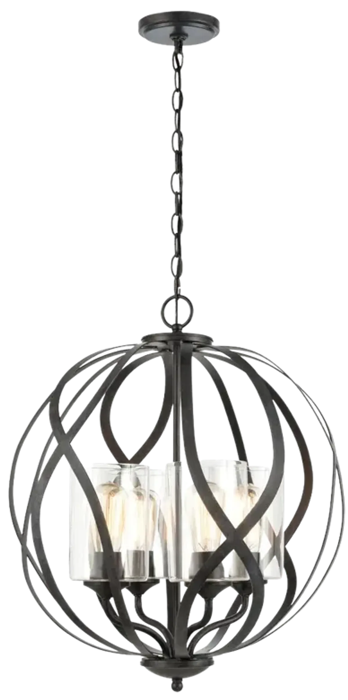 Daisy 20" Wide 4-Light Chandelier - Midnight Bronze