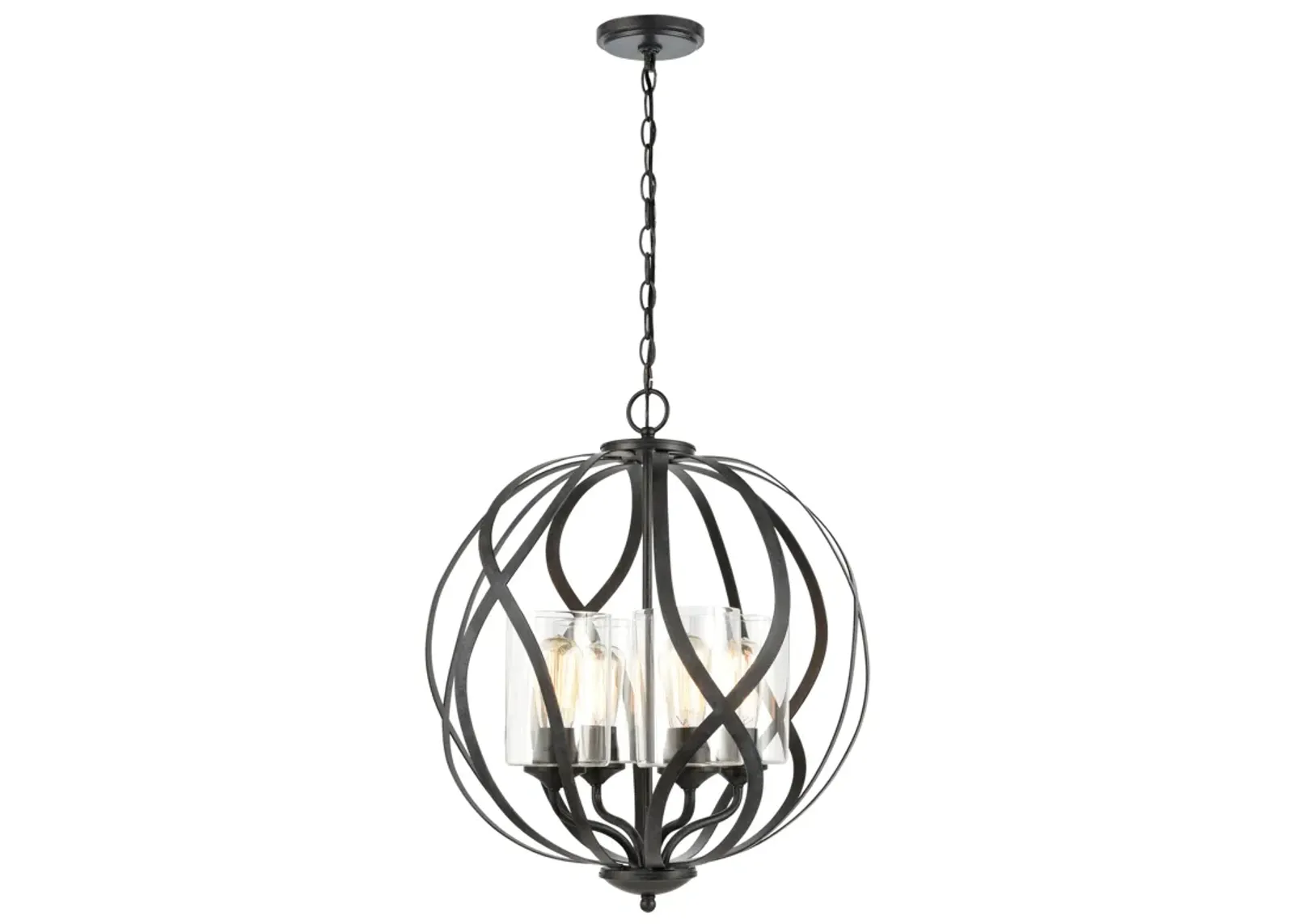 Daisy 20" Wide 4-Light Chandelier - Midnight Bronze