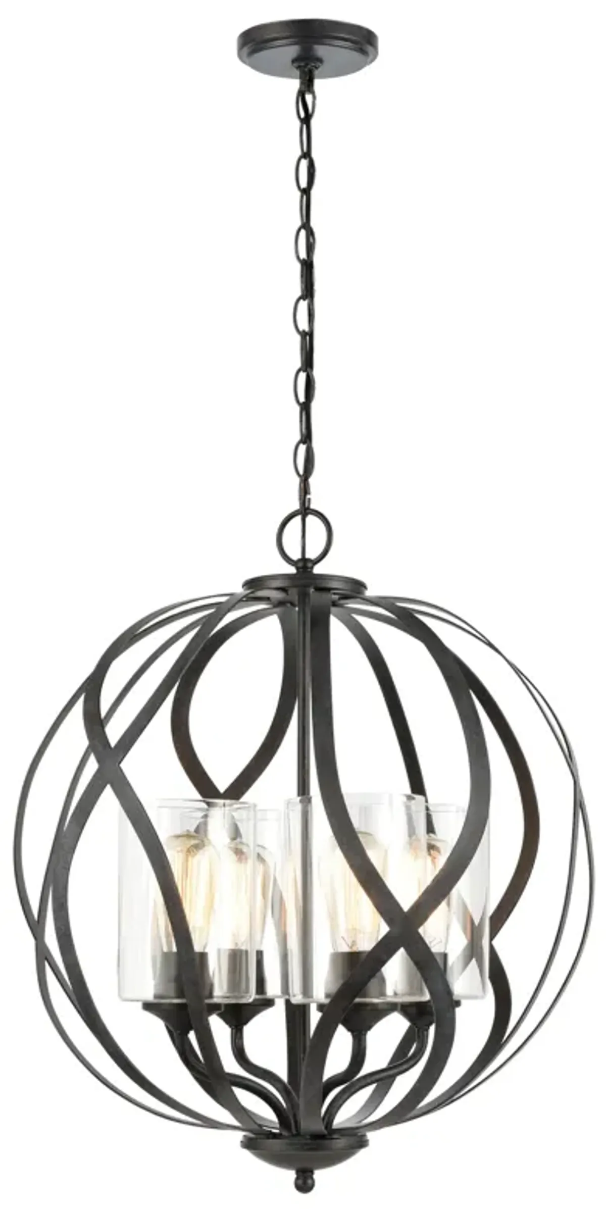 Daisy 20" Wide 4-Light Chandelier - Midnight Bronze