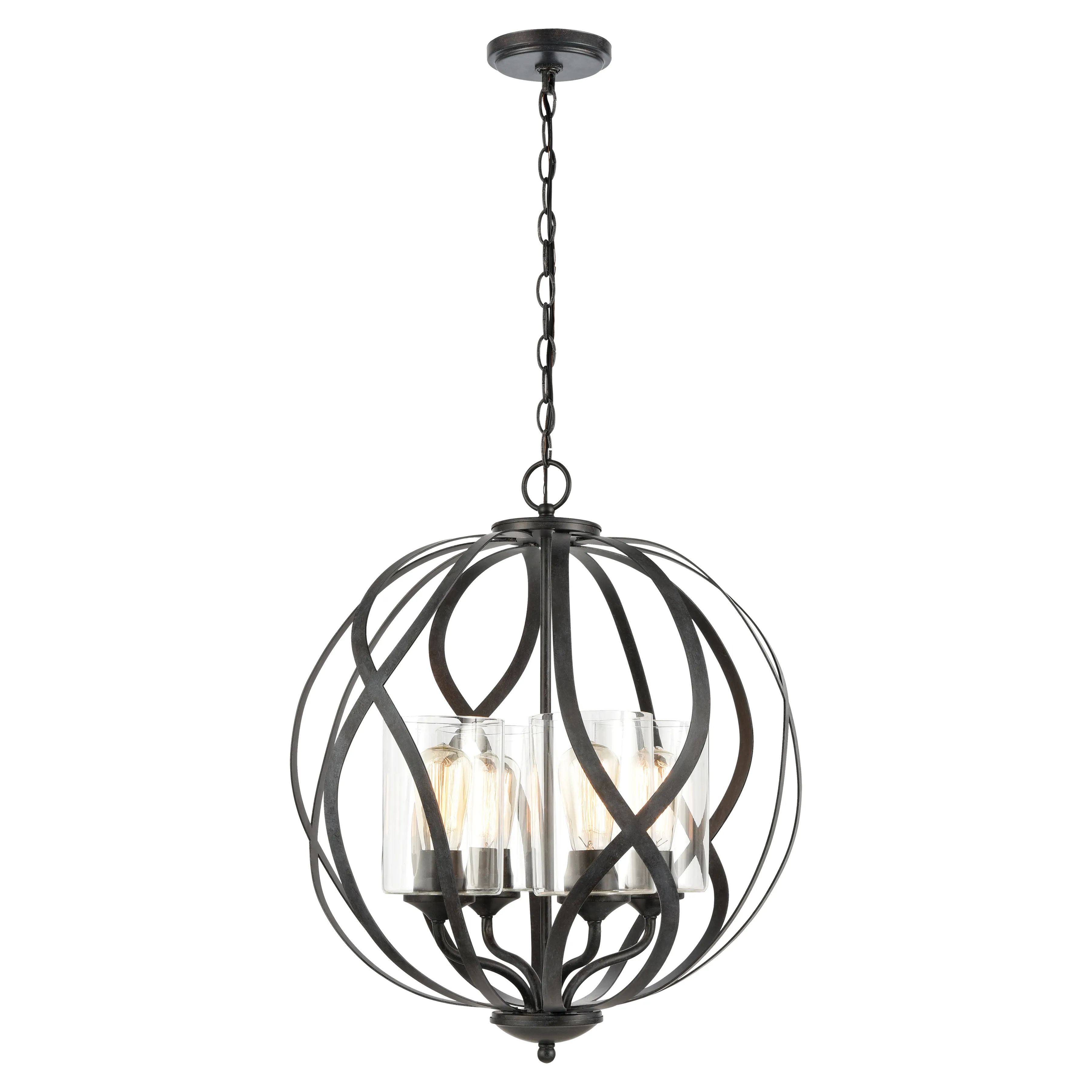 Daisy 20" Wide 4-Light Chandelier - Midnight Bronze