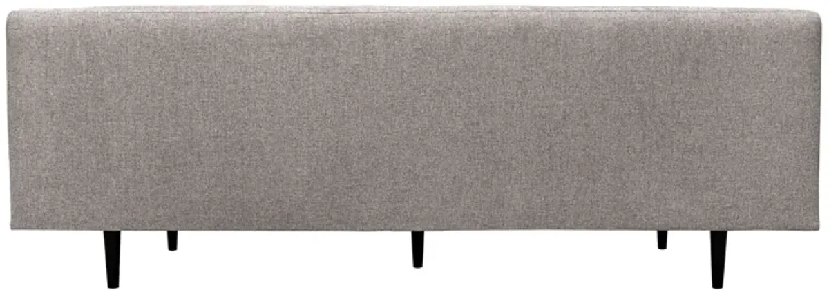 Annabelle 80" Gray Fabric Sofa with Black Wood Legs