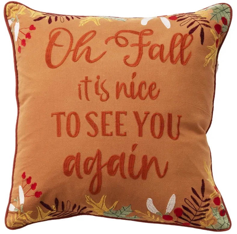 HARVEST 2022 Sentiment Terra Cotta Pillow