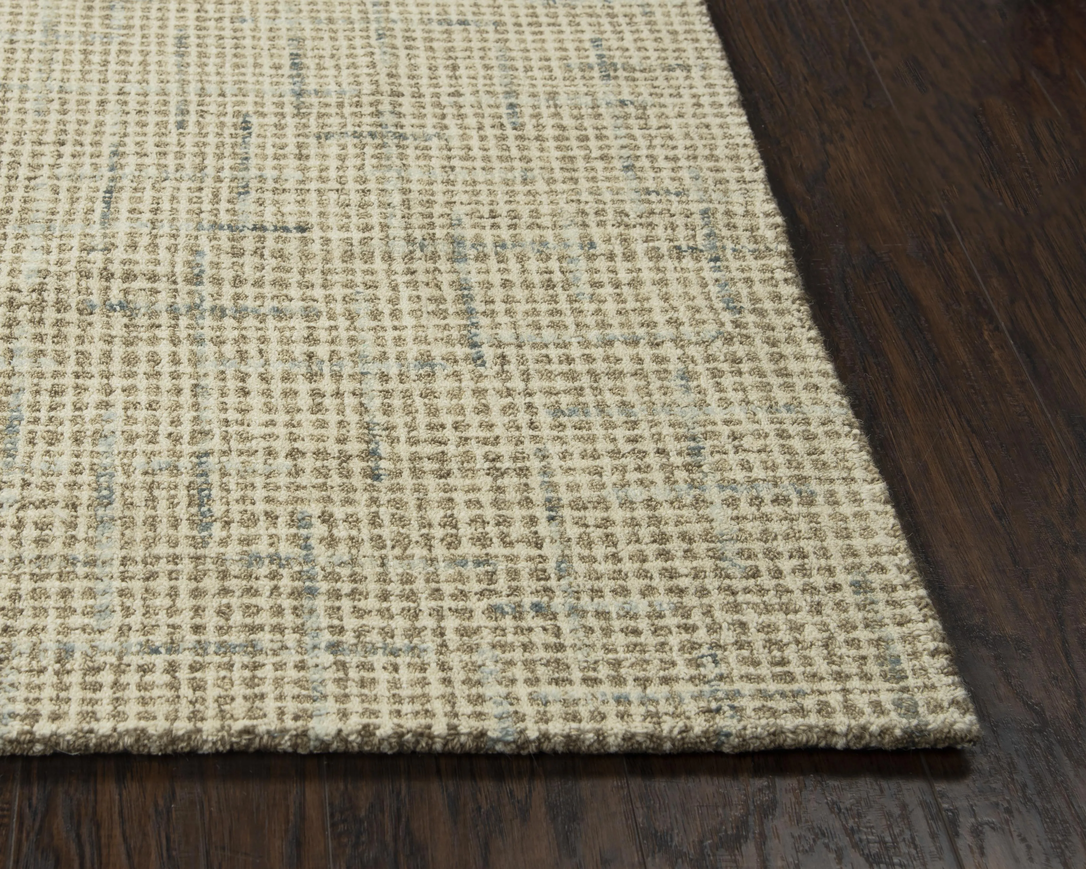 Ironwood Beige Checked/Solid Wool 8'6" x 11'6" Rectangle Rug