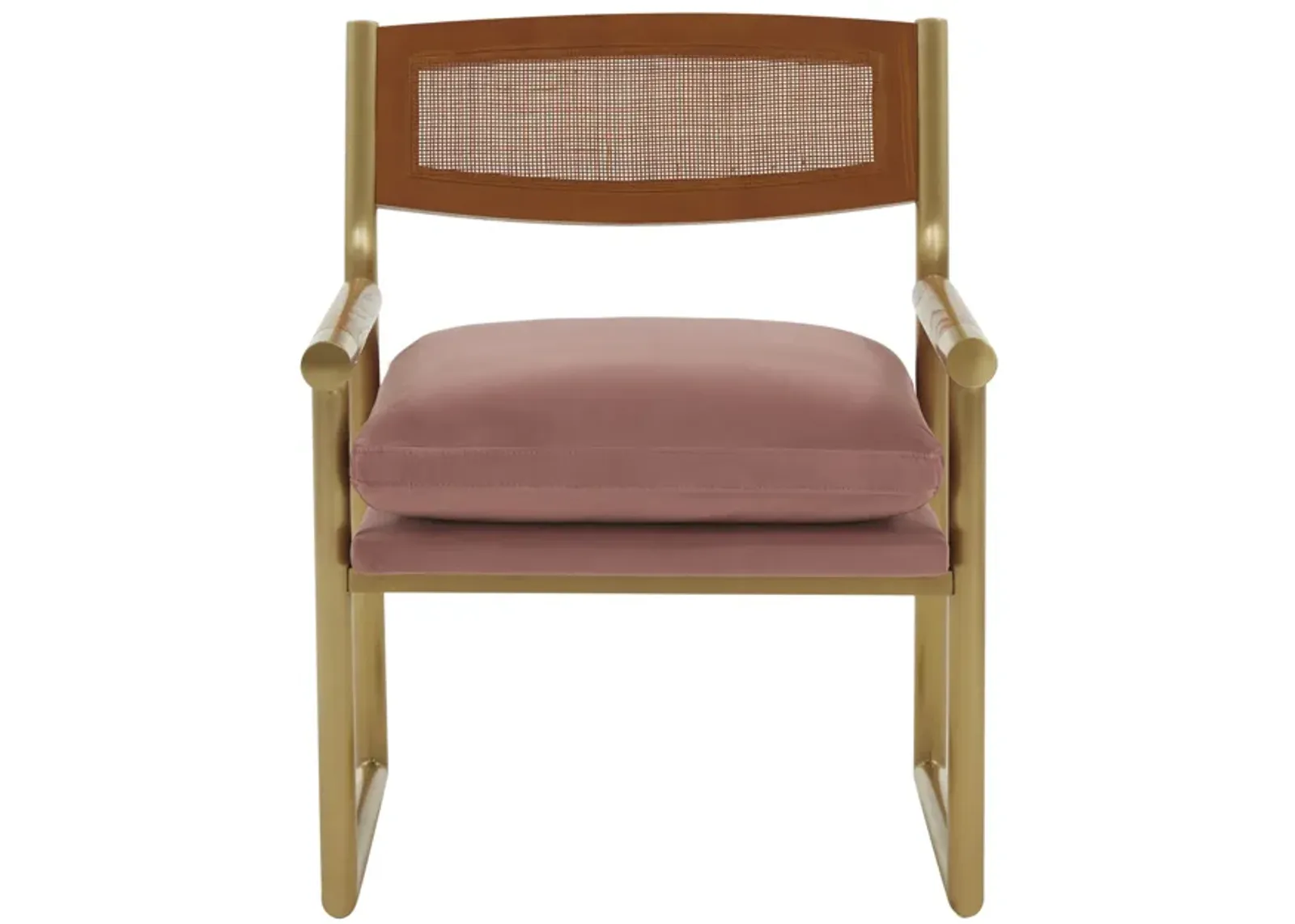 Harlow Rattan Mauve Velvet Chair