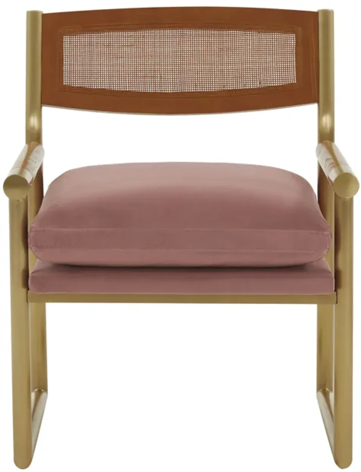 Harlow Rattan Mauve Velvet Chair