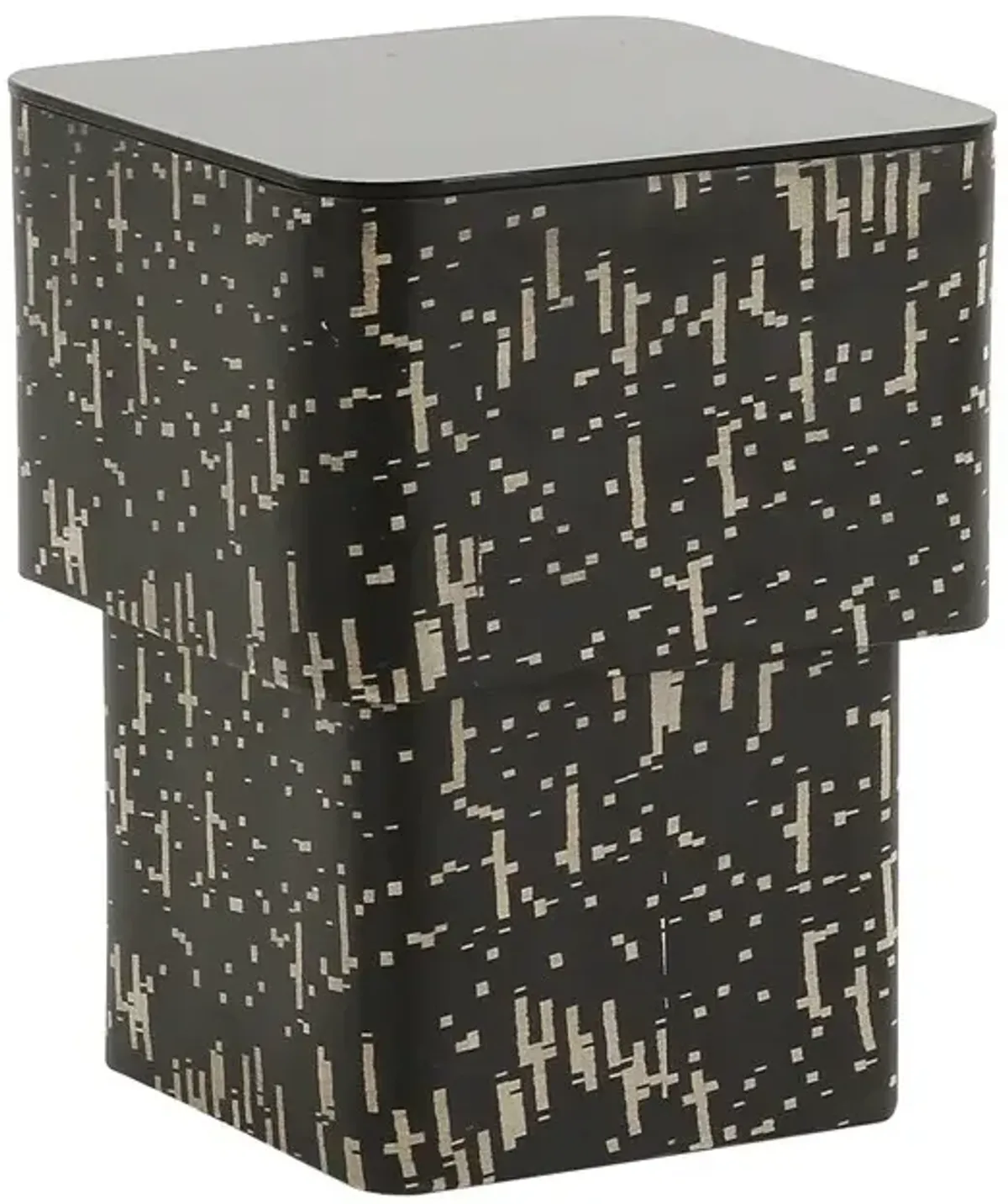 Faye Black Glass Side Table