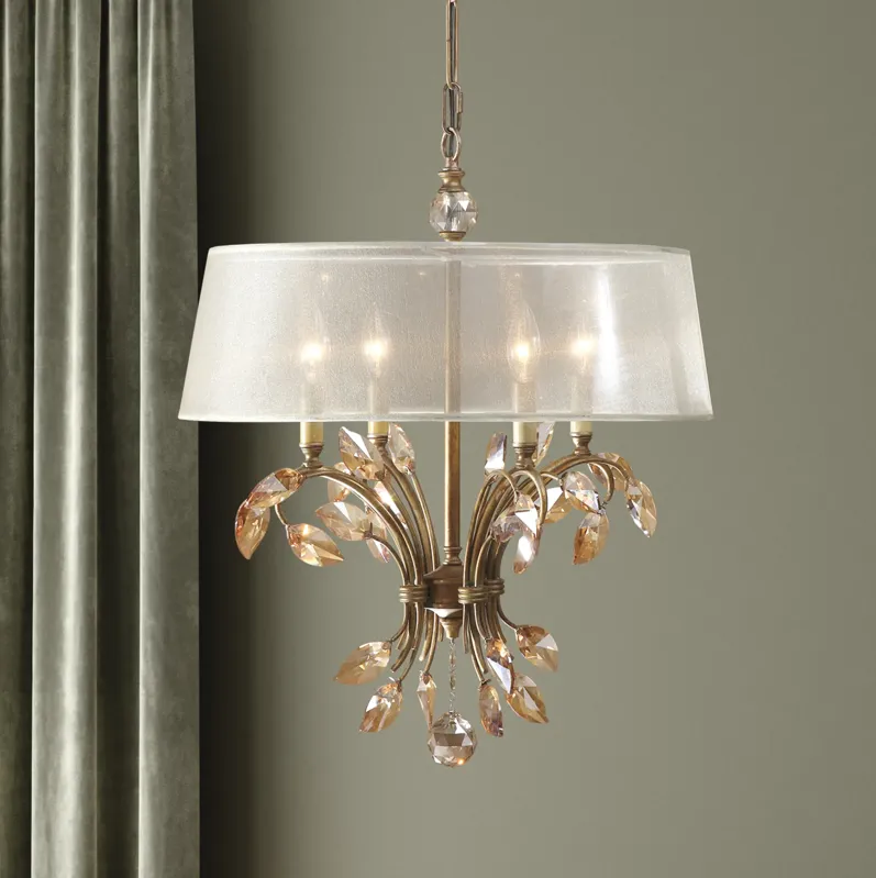 Alenya 4 Light Gold Metal Chandelier