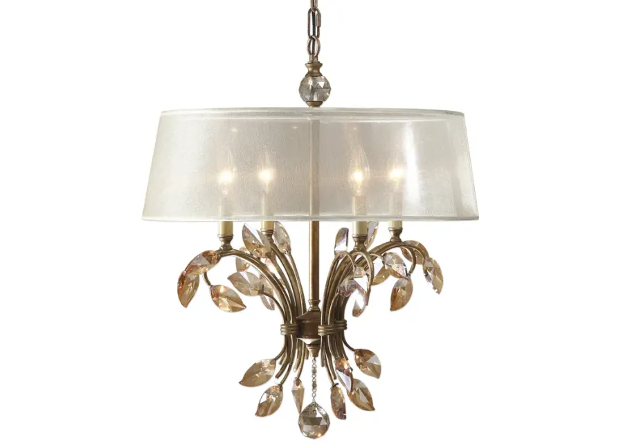 Alenya 4 Light Gold Metal Chandelier