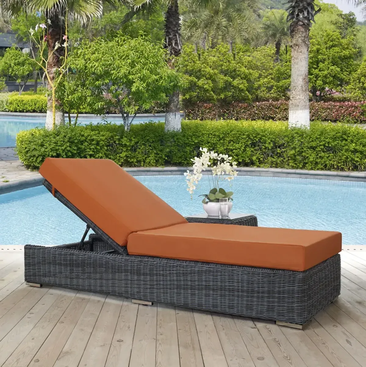 Summon Outdoor Patio Sunbrella® Chaise Lounge