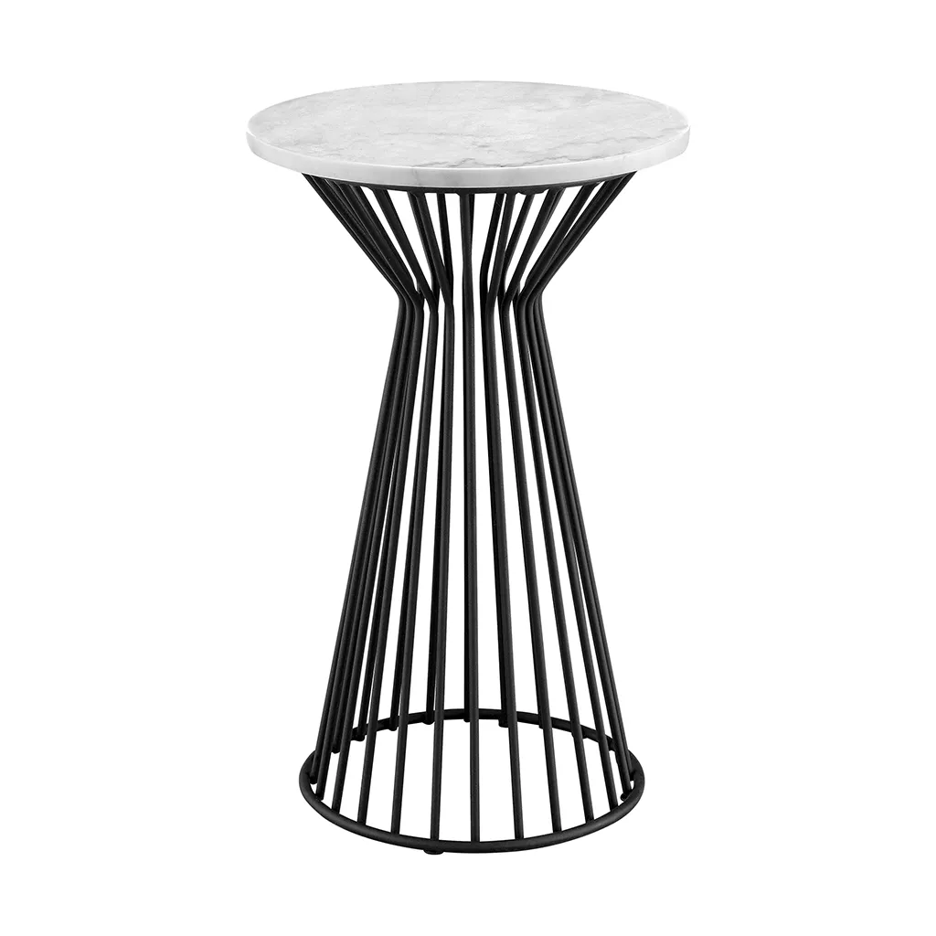 Madison Park Marbury White/Black Pedestal