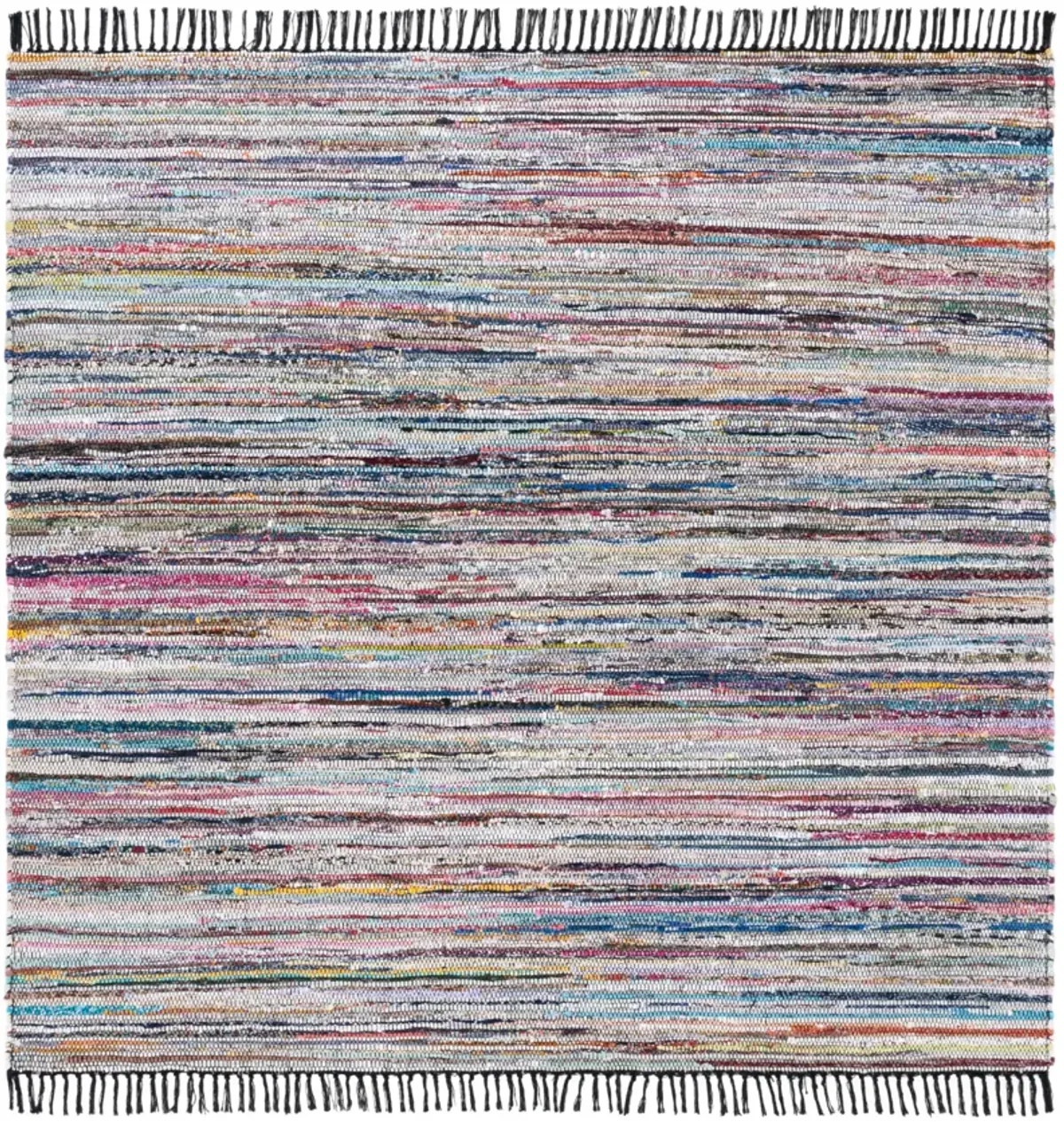 RAG RUG Hand Woven 6' x 6' Square area rug