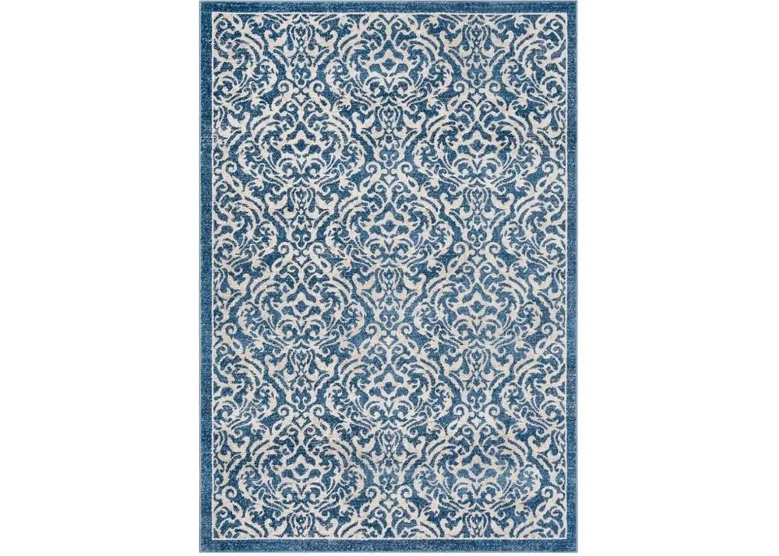 Brentwood 810 Navy / Creme 3' X 3' Square Square Powerloomed Rug