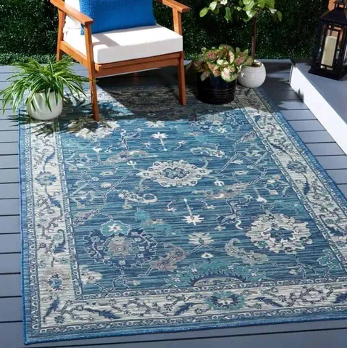 SUNRISE 624 Blue  5'-3' X 7'-7' Medium Rectangle Rug