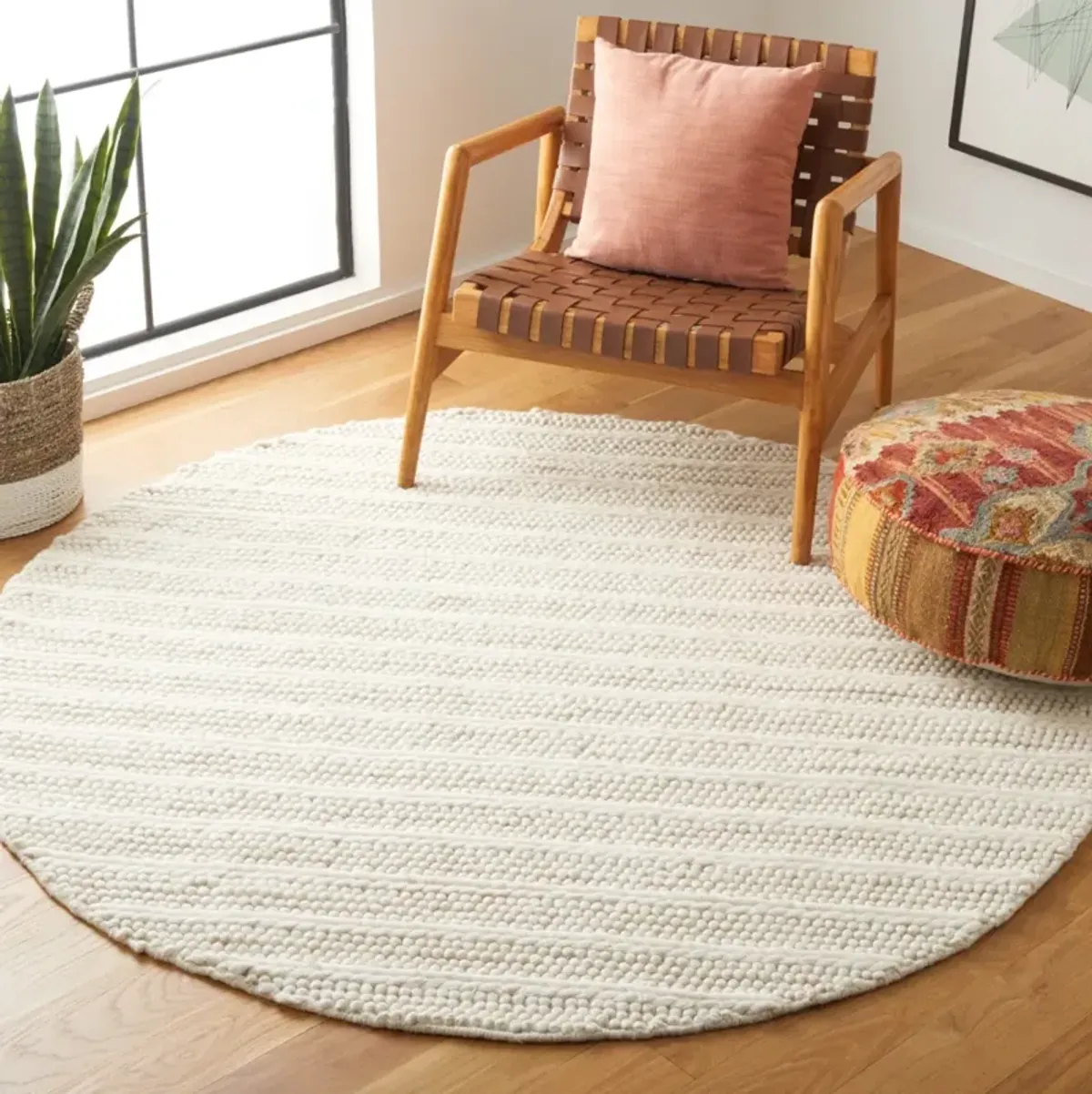 NATURA 280 IVORY 8' x 8' Round Round Rug