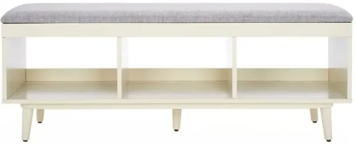 CRICKET OPEN SHELF BENCH W/ CUSHION