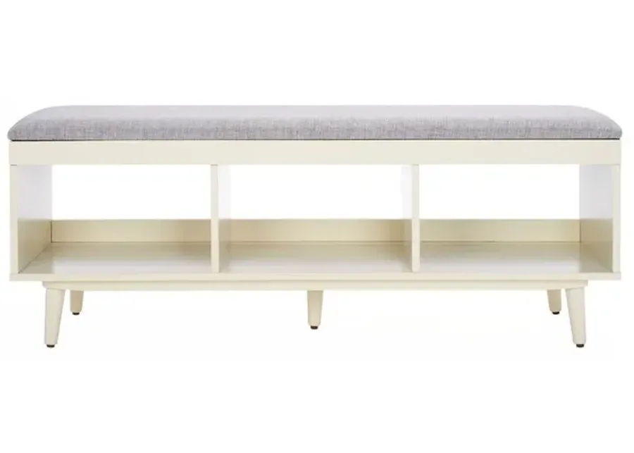 CRICKET OPEN SHELF BENCH W/ CUSHION