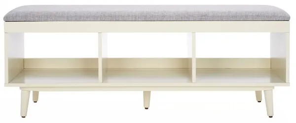 CRICKET OPEN SHELF BENCH W/ CUSHION