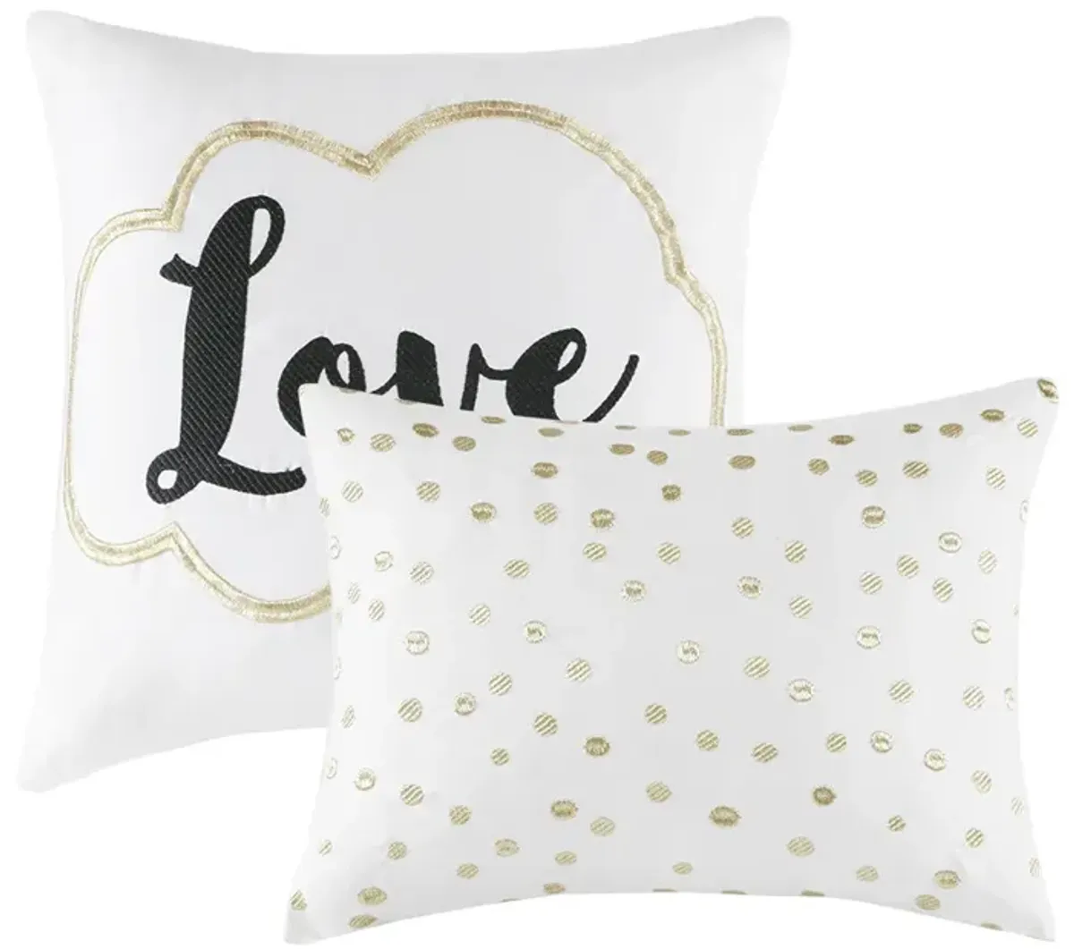 Intelligent Design Raina Ivory/Gold Metallic Printed Comforter Set