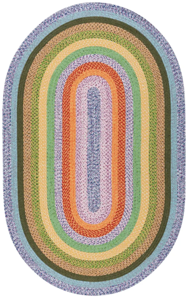 BRAIDED Hand Woven 6' x 9' Oval area rug