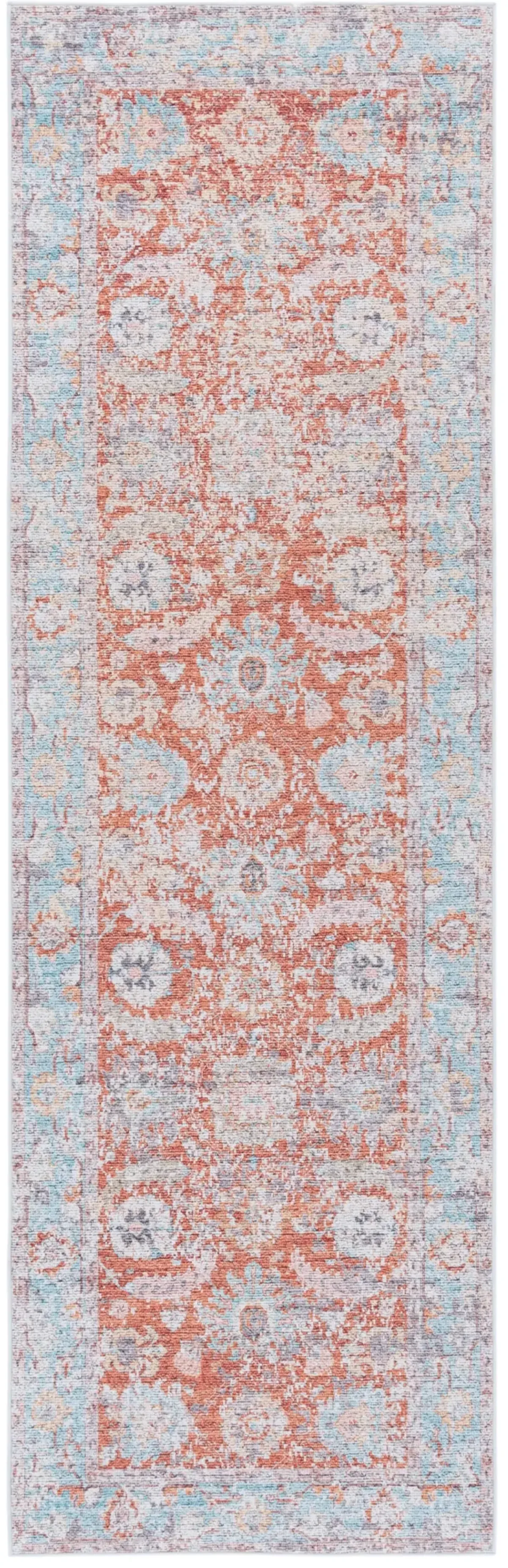 TUCSON 908 TURQUOISE  2'-6' x 8' Runner Rug