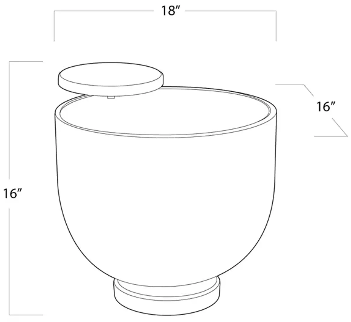 Theo Ebony Accent Table