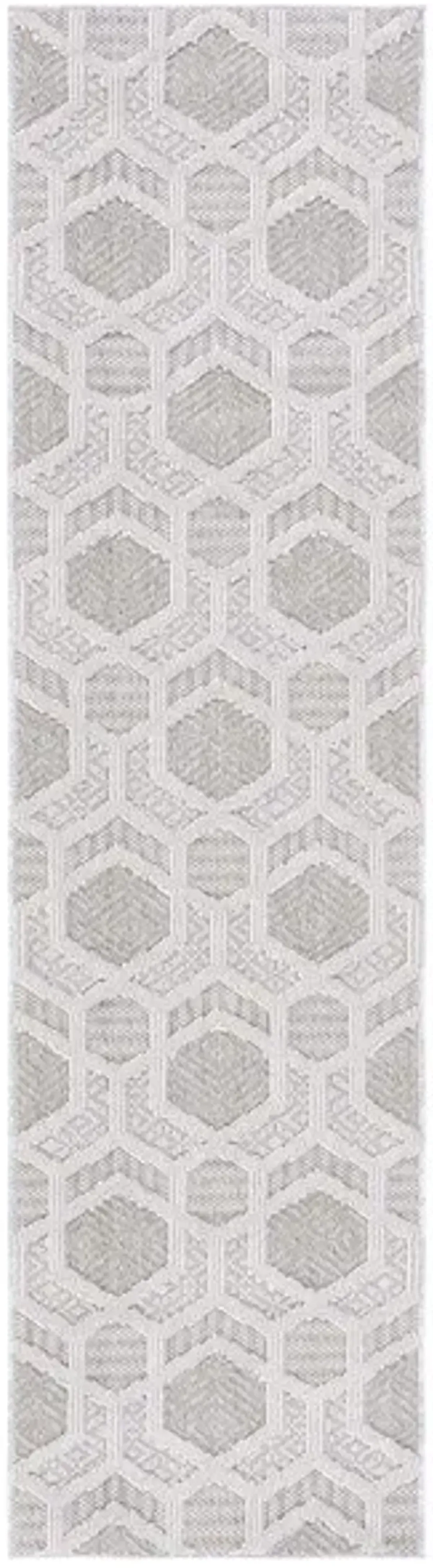 GLOBAL 406 Grey  2'-2' X 8' Runner Rug