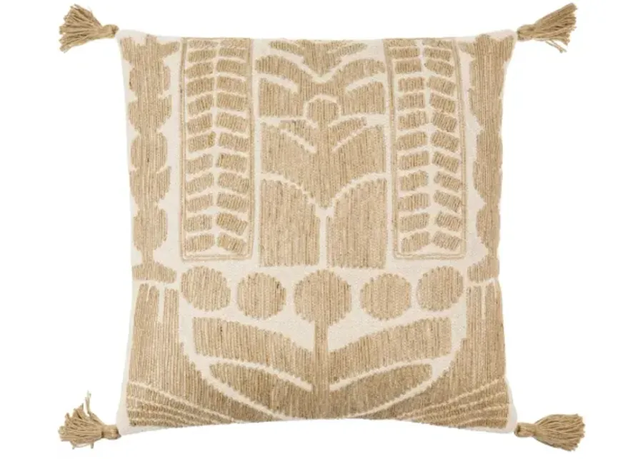 Farley FEY-001 22"L x 22"W Accent Pillow