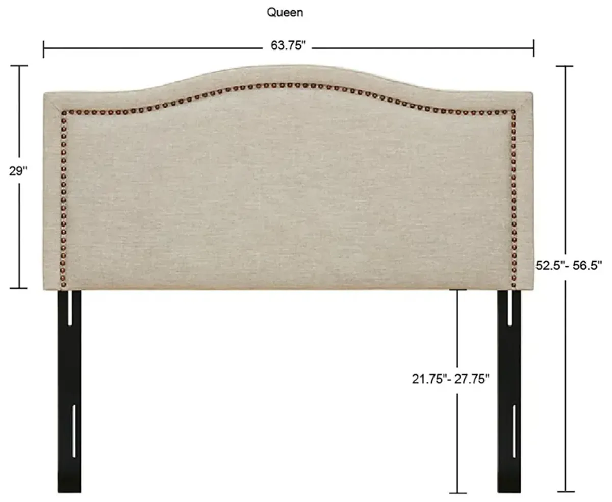 Madison Park Nadine Natural Upholstery Headboard