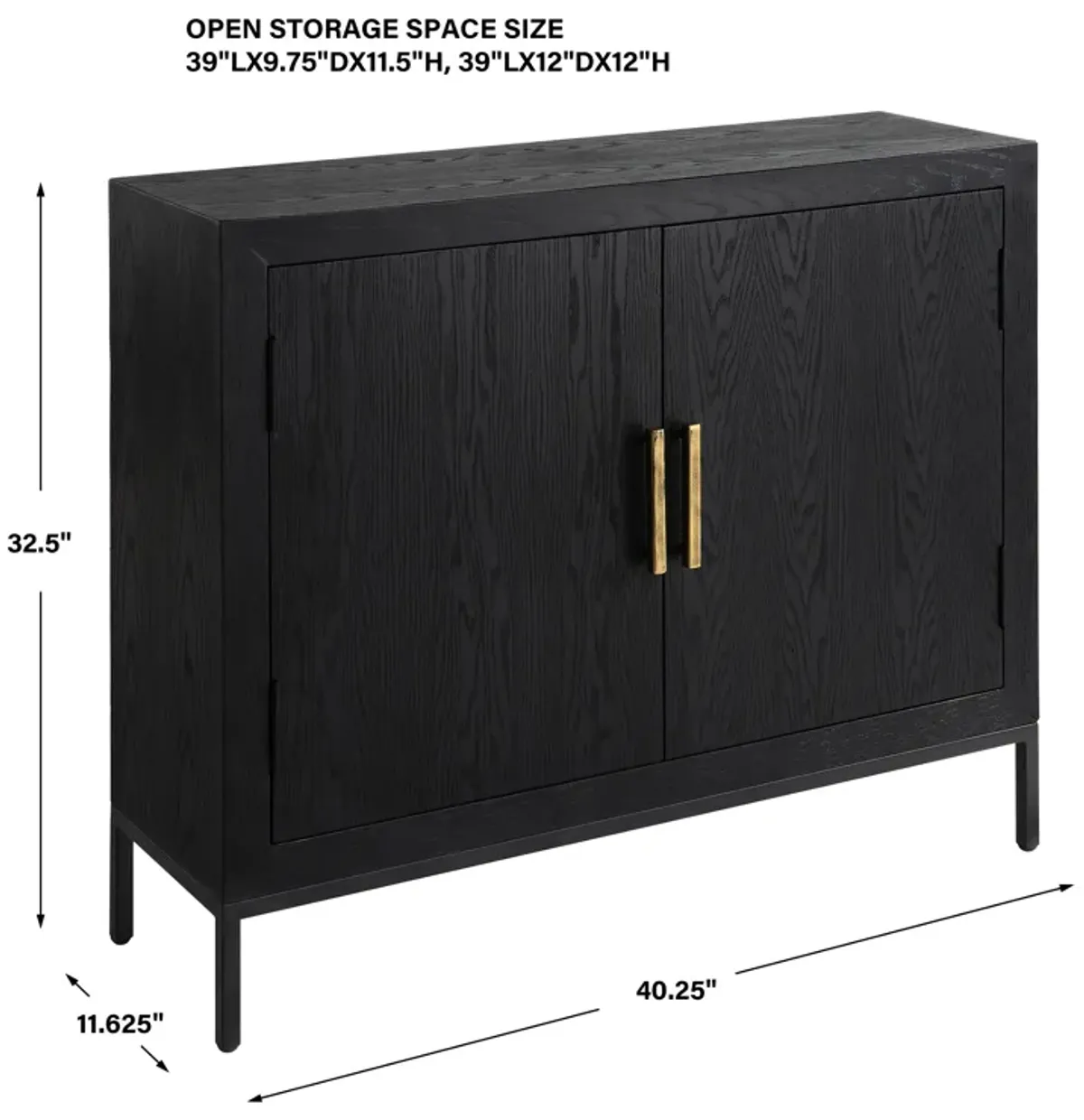 Front Range Dark Oak 2 Door Cabinet