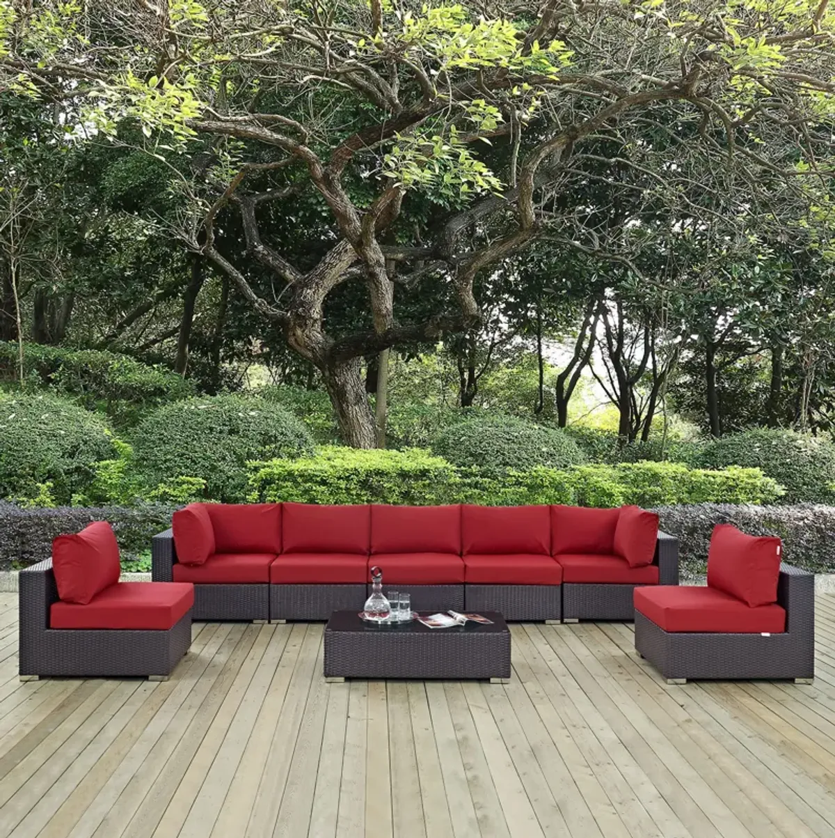 Convene 8 Piece Outdoor Patio Sectional Set