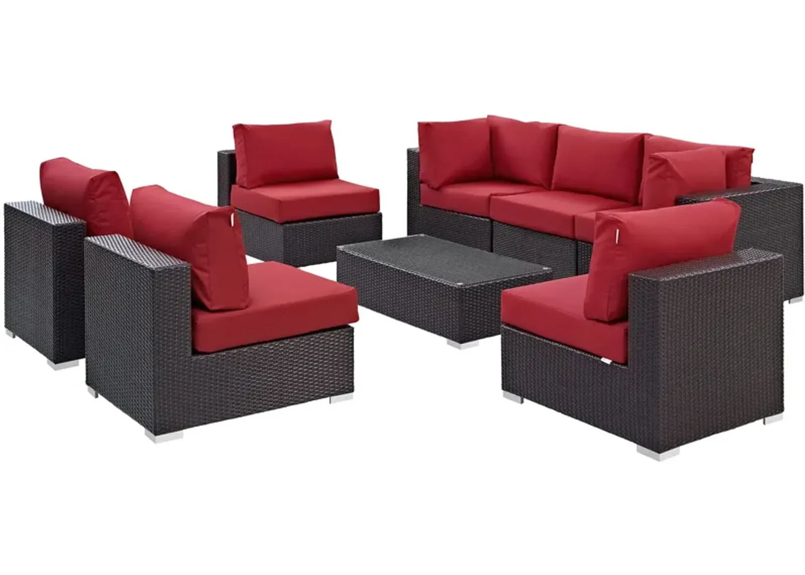 Convene 8 Piece Outdoor Patio Sectional Set