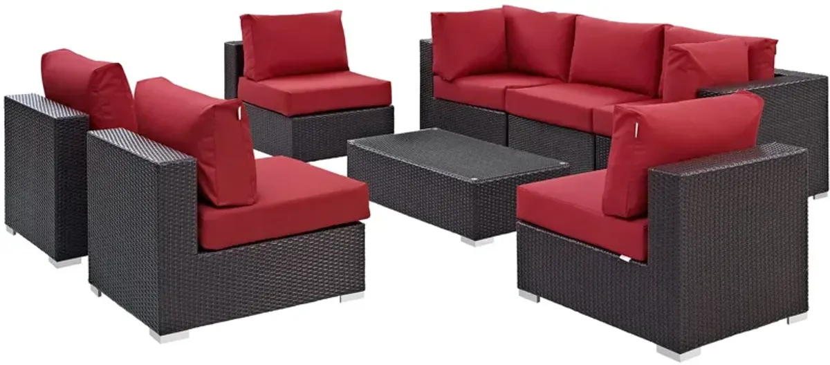 Convene 8 Piece Outdoor Patio Sectional Set